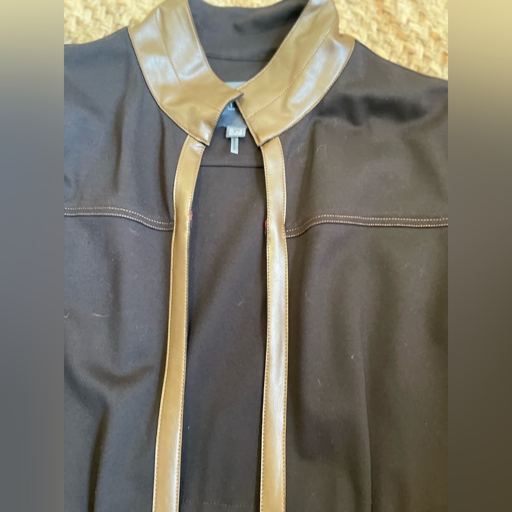 Lysse Margaret Jacket - Brown with Faux Leather Trim - Small - Picture 13 of 16